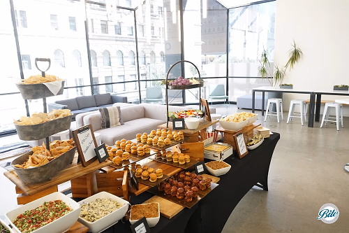 Sliders and Dip Setup in the Lounge