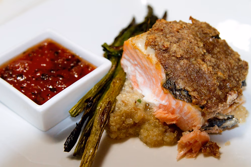 Maple Pecan Crusted Wild Salmon