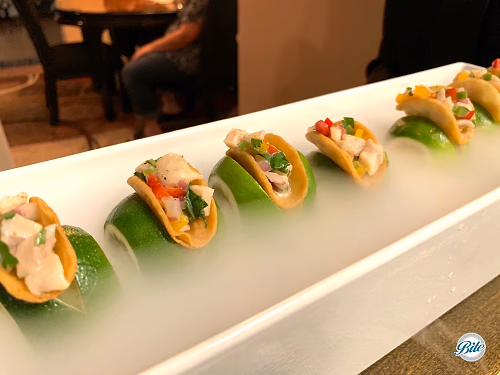 Smoking Mini Tacos on Limes