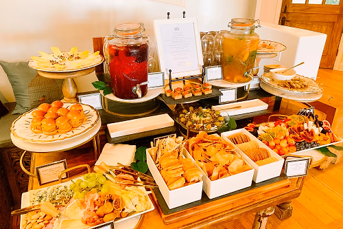 Closeup of Welcome Appetizers Table