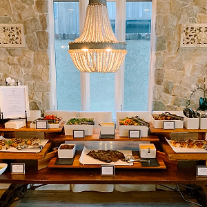 Dinner on Buffet Table