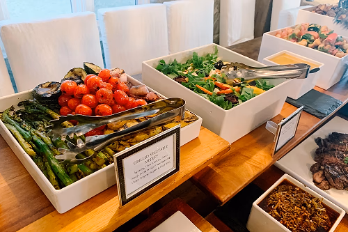 Grilled Vegetable Medley and Seasonal Salad 