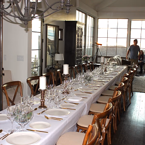 Long Table Set For Dinner