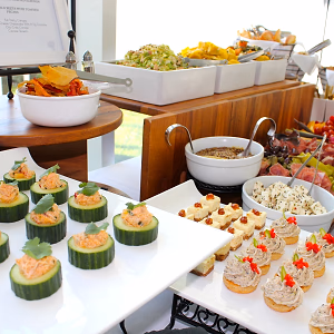 Crab Cucumber Canape Overlooking Display