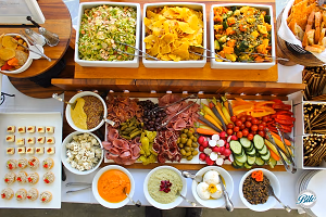 Overhead View of Market Display