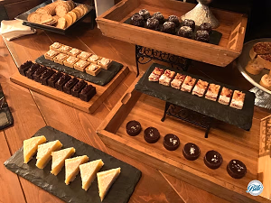 Dessert Assortment on Wooden Display