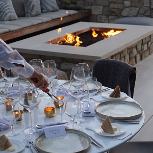 Lighting Candles for Evening Dinner