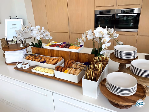 Breakfast Pastries Laid Out on Table