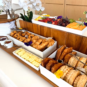 Breakfast Pastries and Fruit