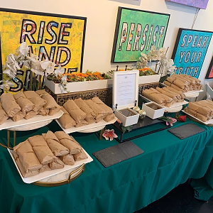 Wraps Set Out on Table