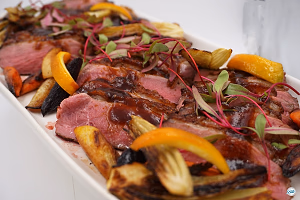 Seared Duck with Grilled Vegetables