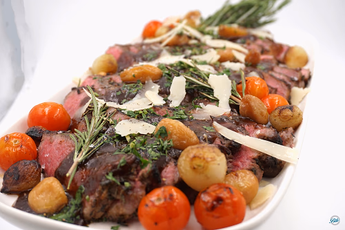 Tuscan Steak with Tomatoes and Onions
