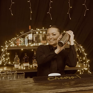 Bartender Shaking Up Some Drinks