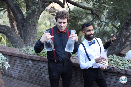 Servers in matching costume