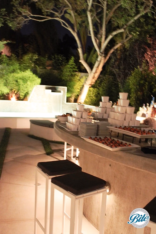 Appetizer Display in Backyard