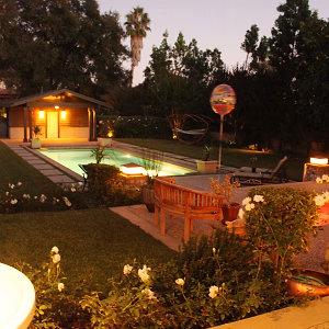 Pool entertaining area