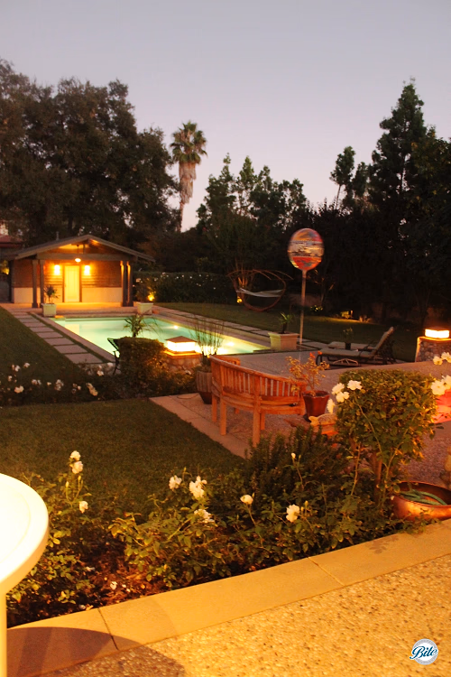 Pool entertaining area
