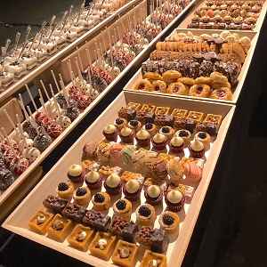 Holiday Dessert Assortment on Bite's Eco-Chic Disposable Wood Platters