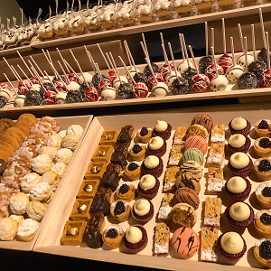 Holiday Dessert Assortment on Bite's Eco-Chic Disposable Wood Platters