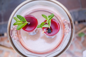 Elegant signature wedding cocktail