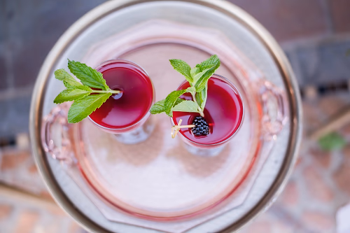 Elegant signature wedding cocktail