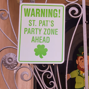 St Patrick's Party Sign