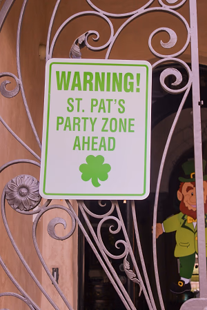 St Patrick's Party Sign