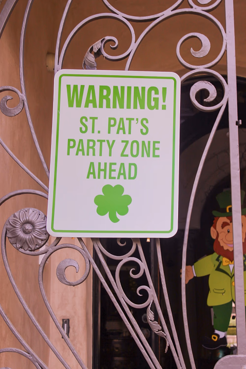 St Patrick's Party Sign
