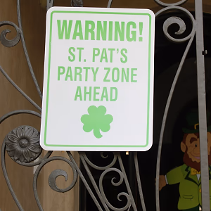 St Patrick's Party Sign