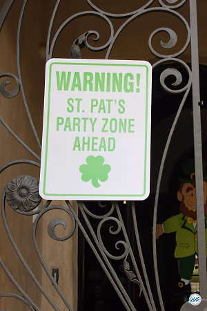 St Patrick's Party Sign