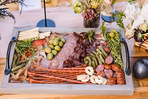 An elegant charcuterie board