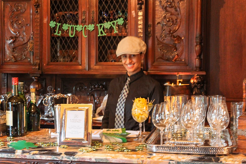 St. Patricks Day custom bar set up 