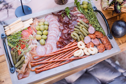 Elegant family-style charcuterie platter
