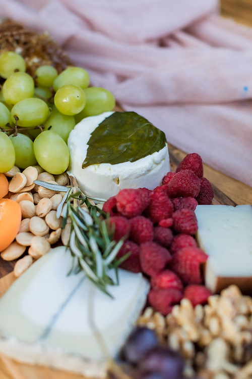 Califronia cheese board served family-style