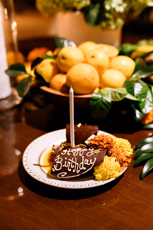 The bride's mother's special birthday dessert