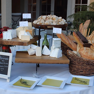 Artisan Cheese and Bread Display
