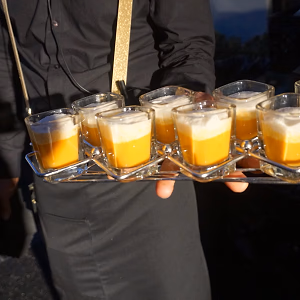 Lobster bisque with sherry foam