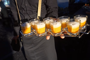 Lobster bisque with sherry foam