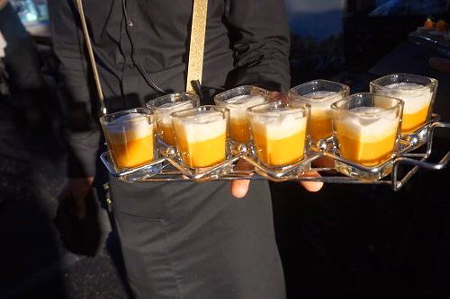 Lobster bisque with sherry foam