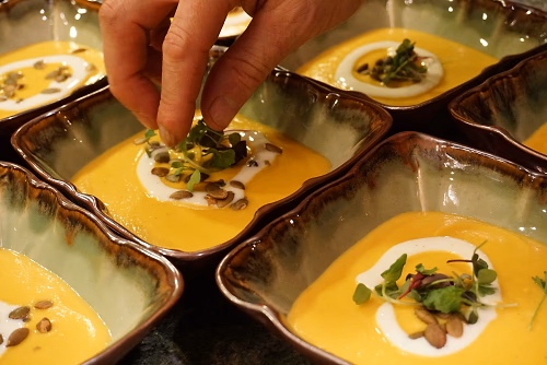 plated soup