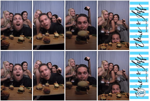 Burgers in the Photo Booth @ Wedding