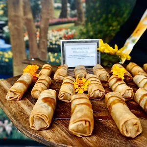 Mini vegetable egg rolls
