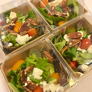 Salads in individual boxes