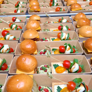 A selection of our a la carte bites packed for individual serving