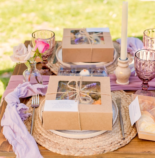Grazing platters in individual portioned boxes