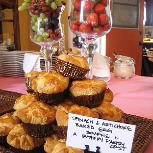 Spinach and Artichoke Egg Souffles