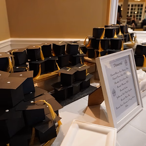 Graduation Cap Themed Dessert Display Boxes