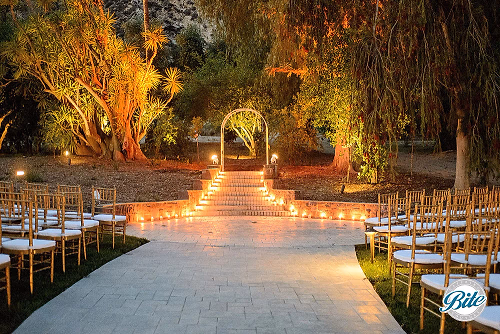 Wedding Altar @ Twilight at Newhall Mansion