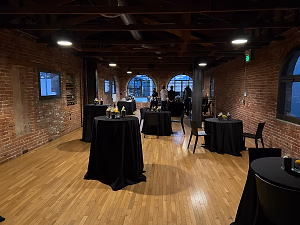 Cocktail Tables Setup in Industrial Space