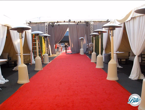 Red Carpet outside Hangar 8